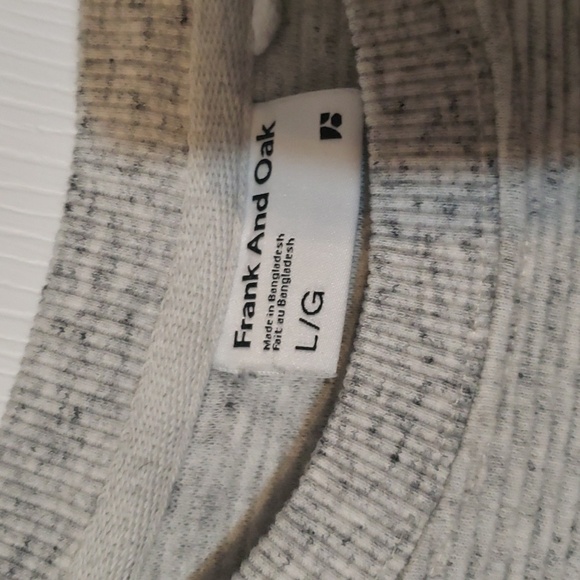 Frank & Oak The Textured Sweatshirt in Grey - Picture 6 of 8